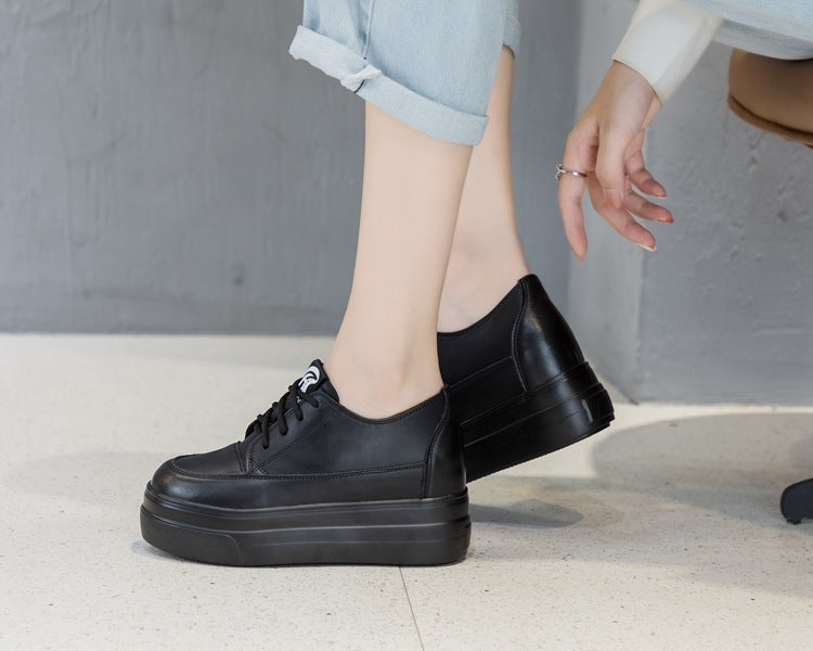 Women's Bottom Thick Retro Small Size Black Heels