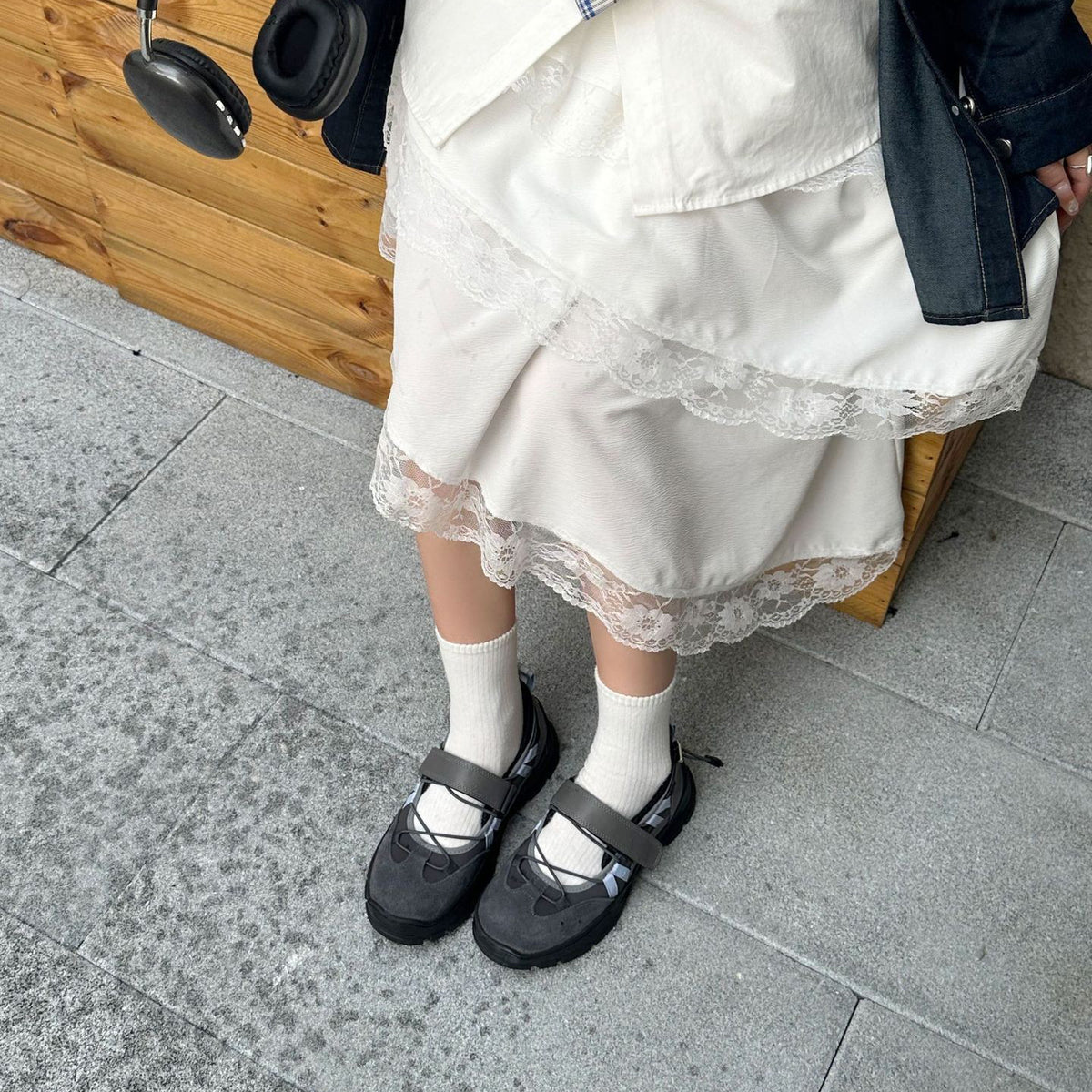 Women's Platform Mary Jane Vintage Low-cut Velcro Women's Casual Shoes