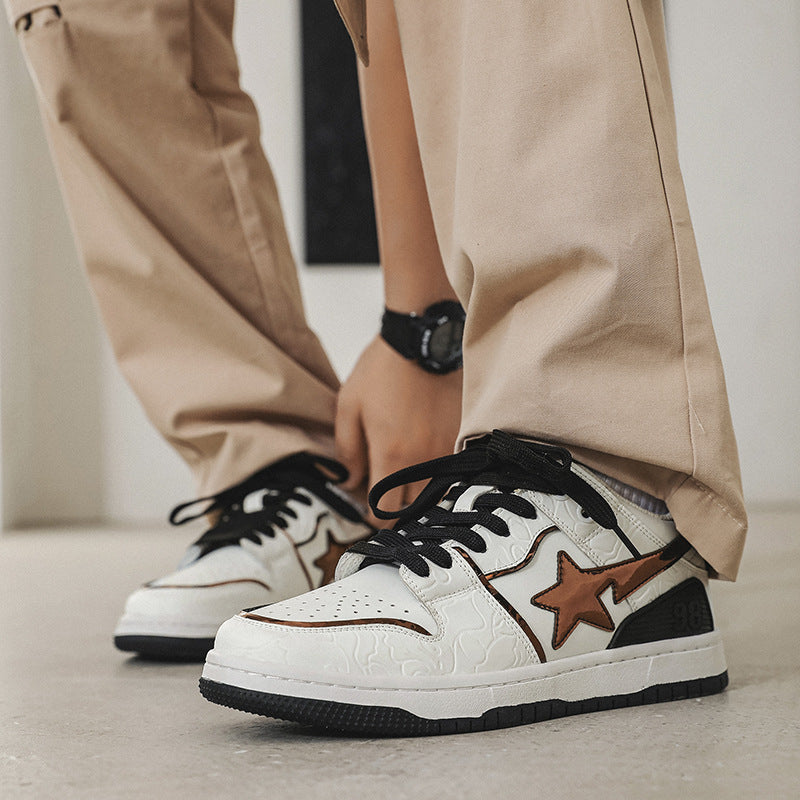 Men's Summer Couple Versatile Breathable White Stylish Sneakers