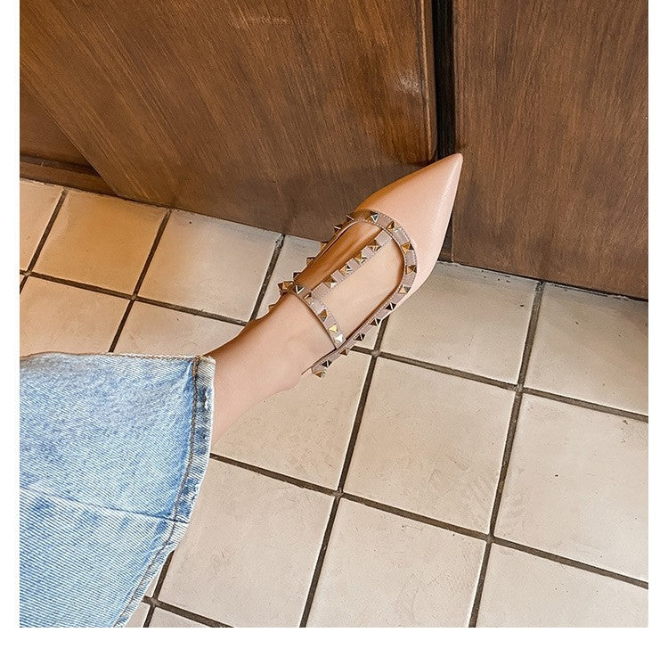 Women's Spring Pointed Toe Breathable Viscose Black Sneakers