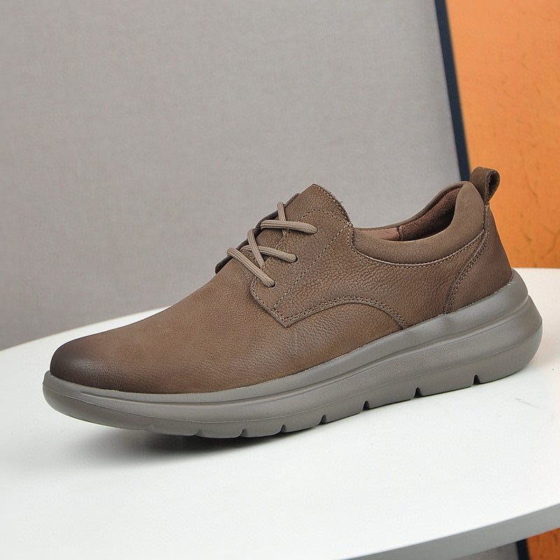 Men's Layer Cowhide Sports Lightweight Soft Sole Casual Shoes
