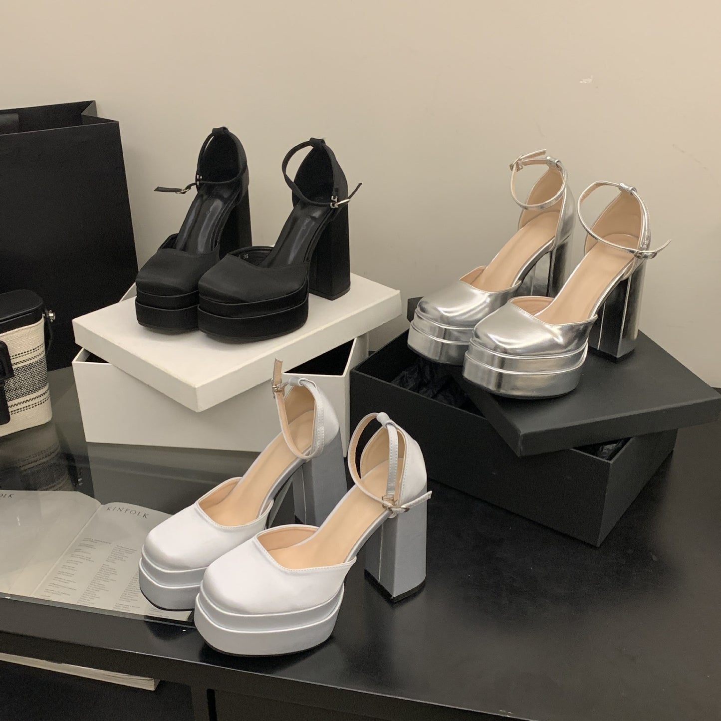 Women's Not Tired Feet Main Wedding Dress Artifact Small Chunky Waterproof High Heeled Sandals