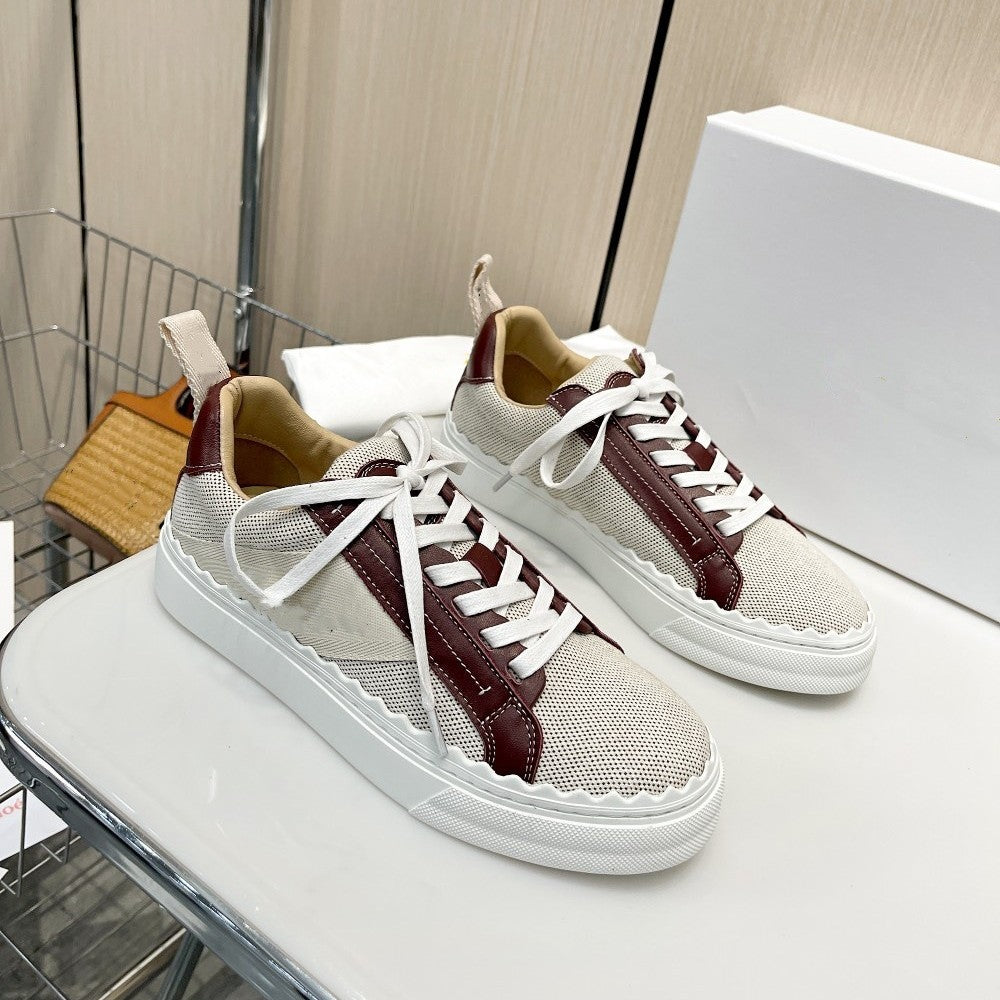 Women's Early Spring Fashion Breathable Round Toe Flat Women's Board Shoes