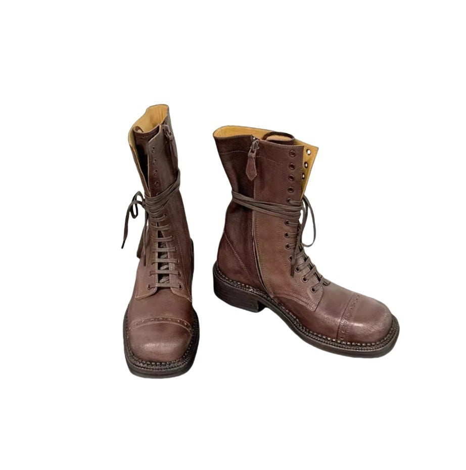 Women's Bottom Knight Motorcycle Ankle Plus Size Boots