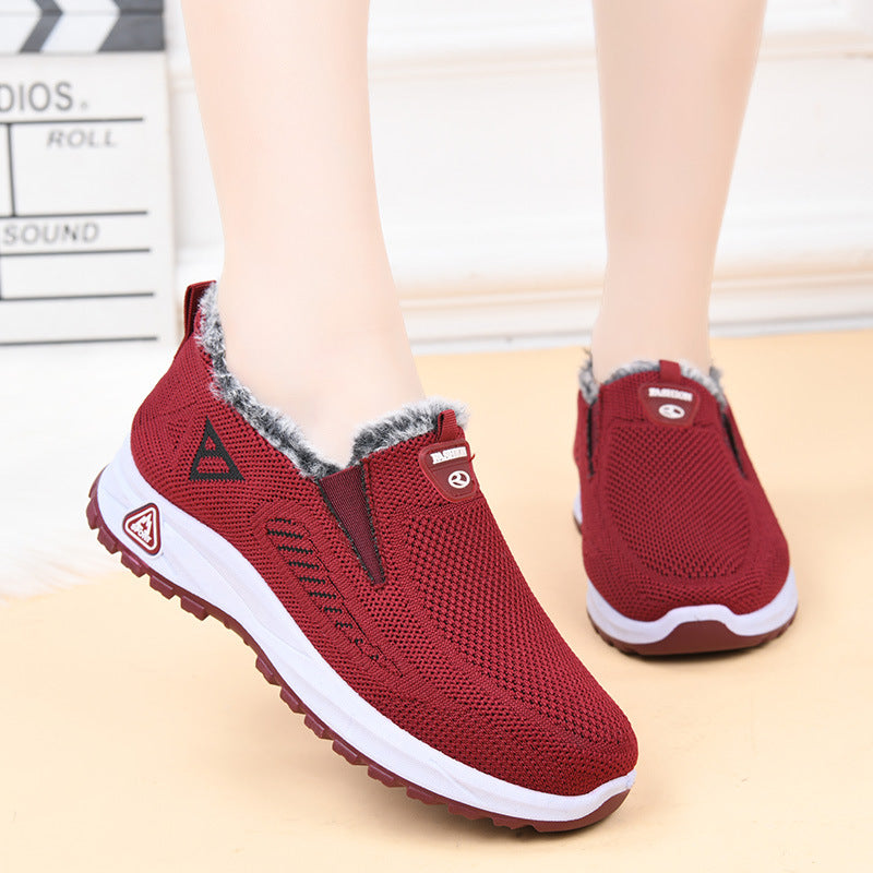 Deodorant Fleece-lined Thick Cotton Soft Bottom Warm Women's Shoes