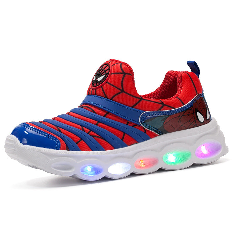 Children's Caterpillar Boys Luminous Light Mesh Breathable Kid's Sneakers