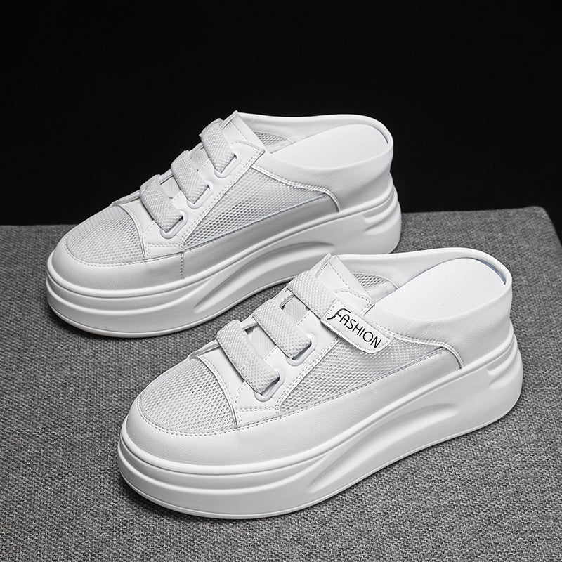 Women's White Campus Height Increasing Black Small Casual Shoes