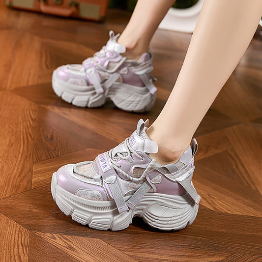 Women's Dad Summer Versatile Trendy Hollow Mesh Surface Sneakers