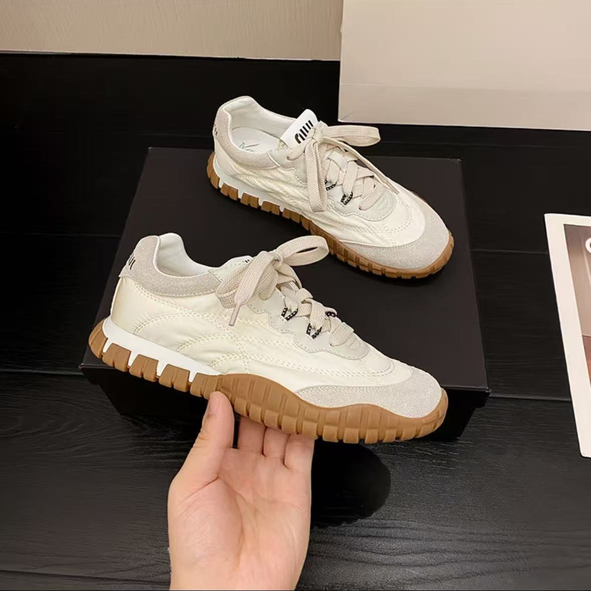 Women's Home Biscuit Bottom German Training Genuine Board Women's Sports Shoes