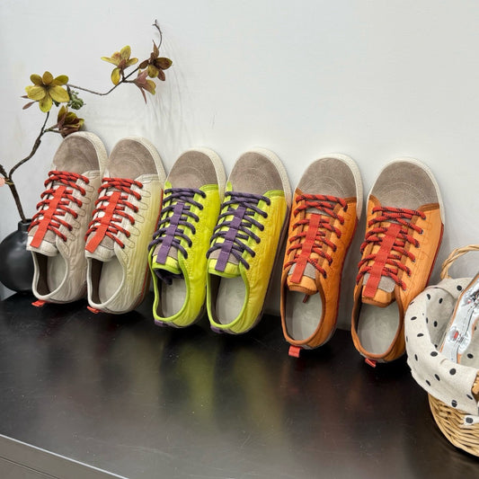 Women's Orange High Top Spring Retro German Women's Sports Shoes