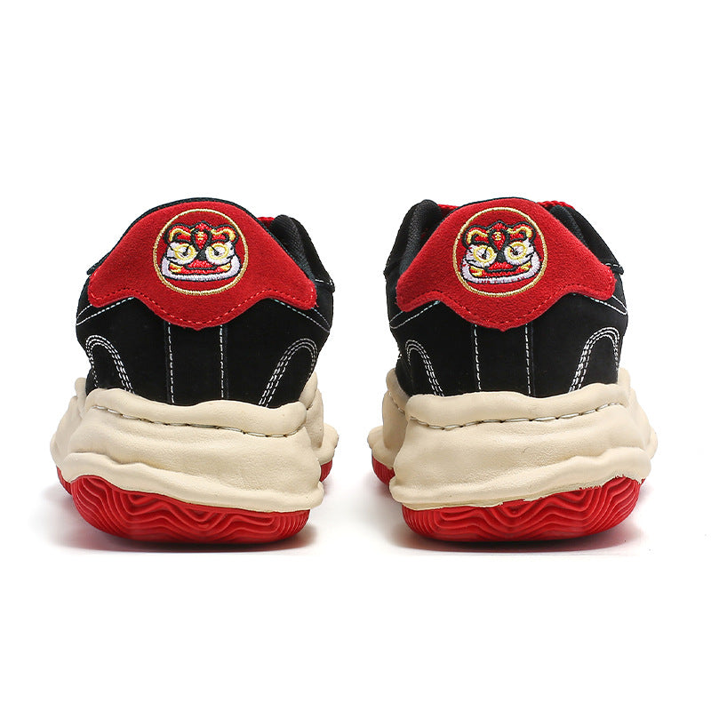 Fashion Tiger Head Dissoed Personality Retro Shell Toe Thick Bottom Women's Board Shoes