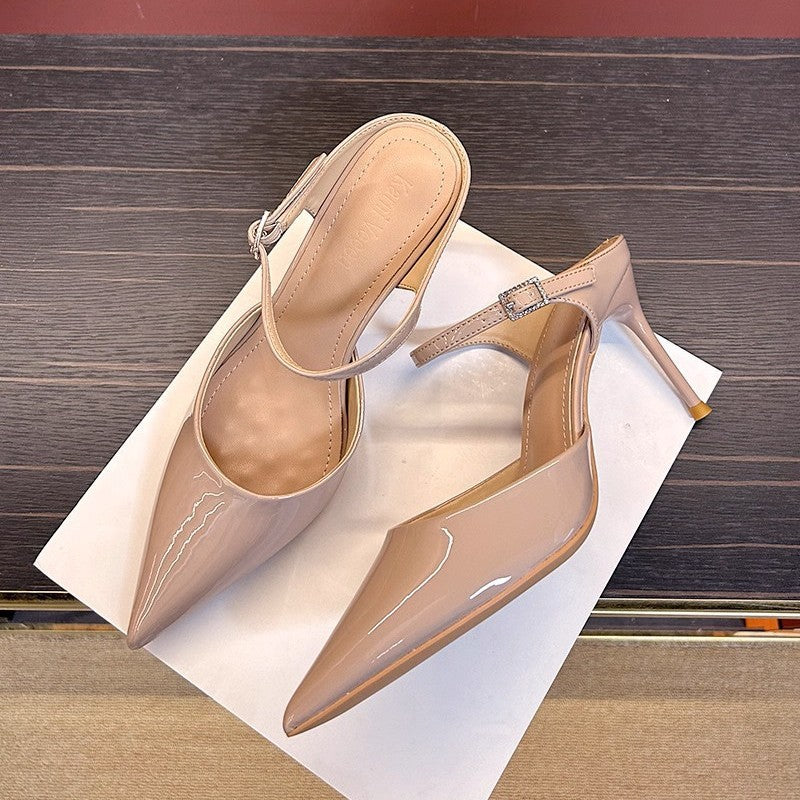 Women's Autumn Diamond Band Stiletto Adult Lady Like Woman Refined Outdoor High Heeled Sandals