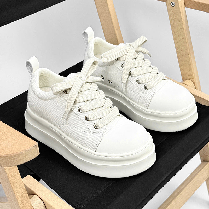 Men's Thick Bottom Height Increasing Autumn Board Men's Canvas Shoes