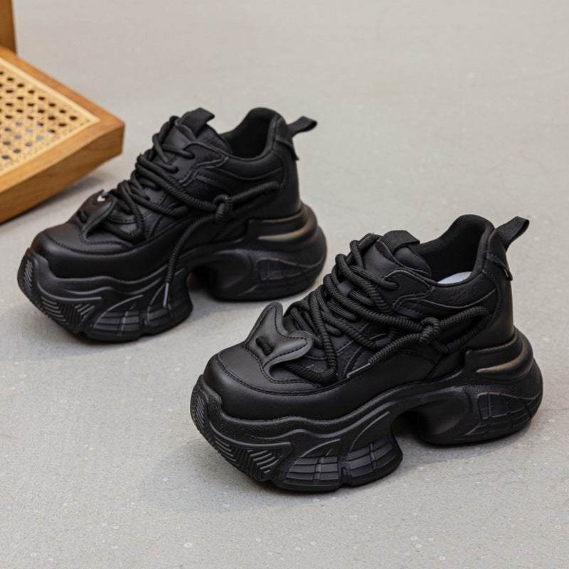 Women's Height Increasing Insole Soft Bottom Dad Spring Sports Sneakers