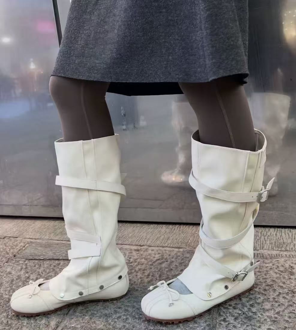 Women's Sheepskin Invisible Elevated Korean Style Detachable Sandals