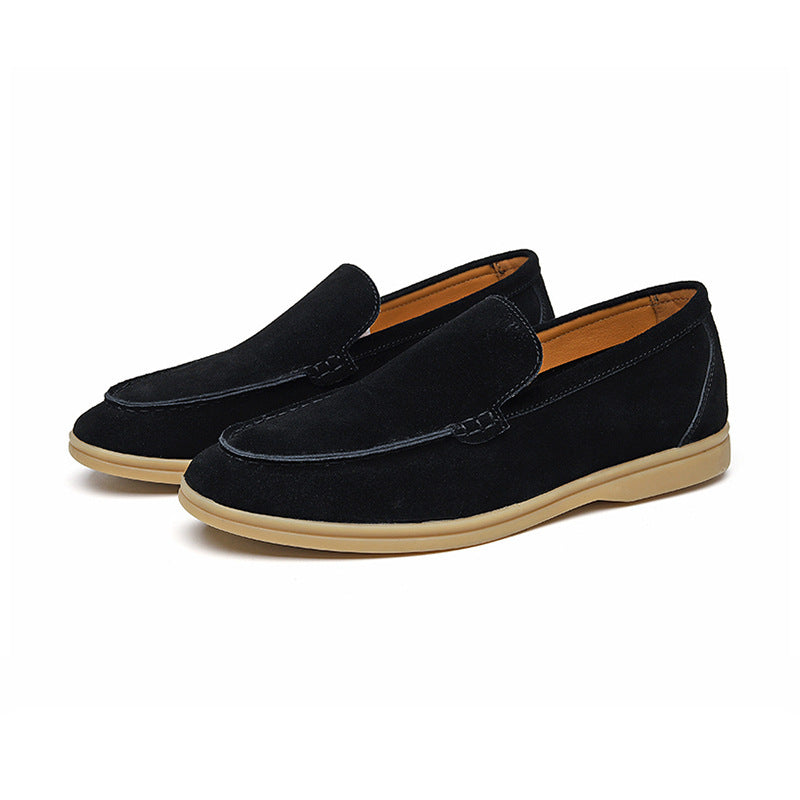 Men's Suede Trendy Outdoor Versatile Green Slip-on Loafers/doug Shoes