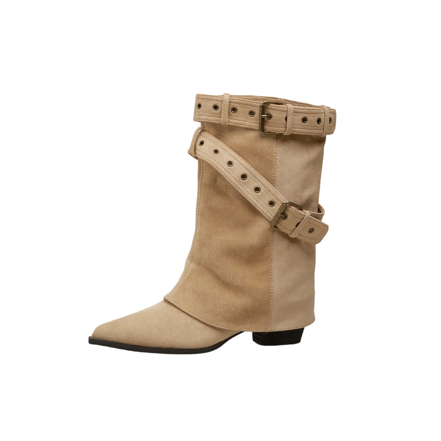 Women's Style Hot Pants Tube Short Chunky Middle Temperament Boots