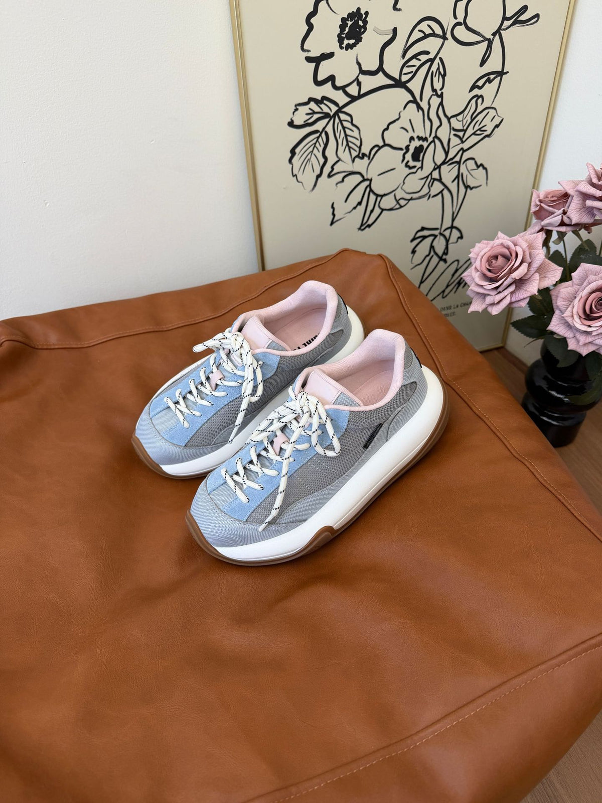 Women's Color Matching Design Sense Small Dad Spring Height Women's Casual Shoes
