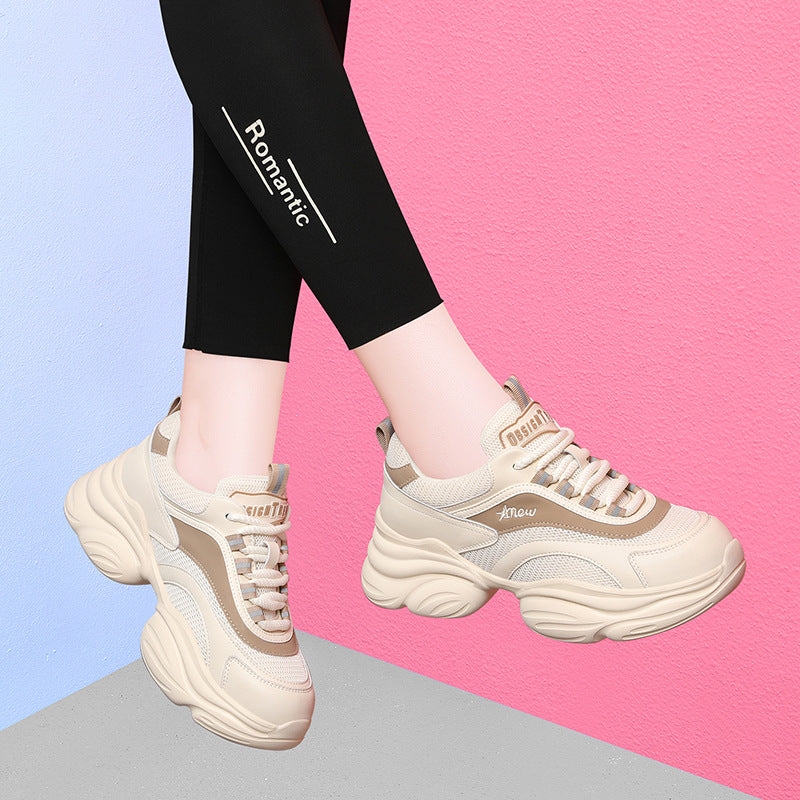 Women's Sports Platform Dad Black For Soft Sneakers