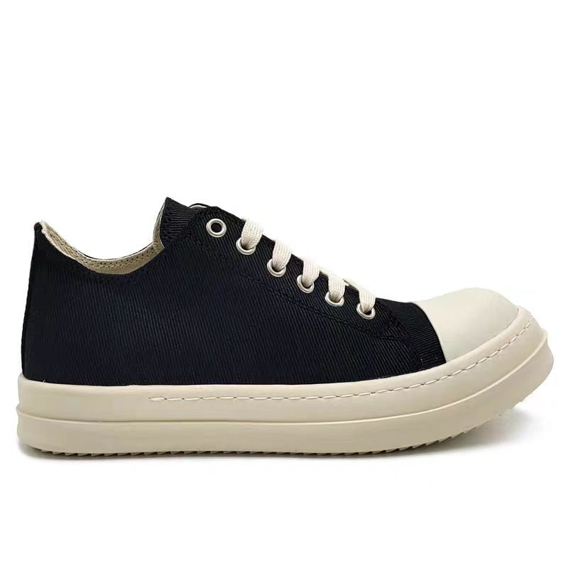 Women's & Men's Couple Spring Lace Up White Breathable Men's Canvas Shoes