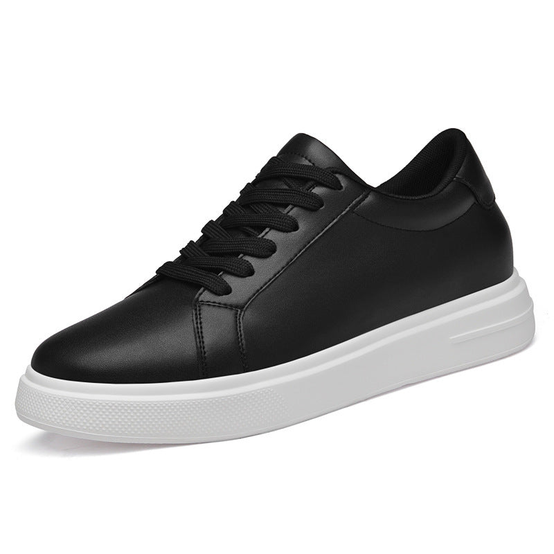 Men's Invisible Trendy Platform Height Increasing Insole White Men's Board Shoes