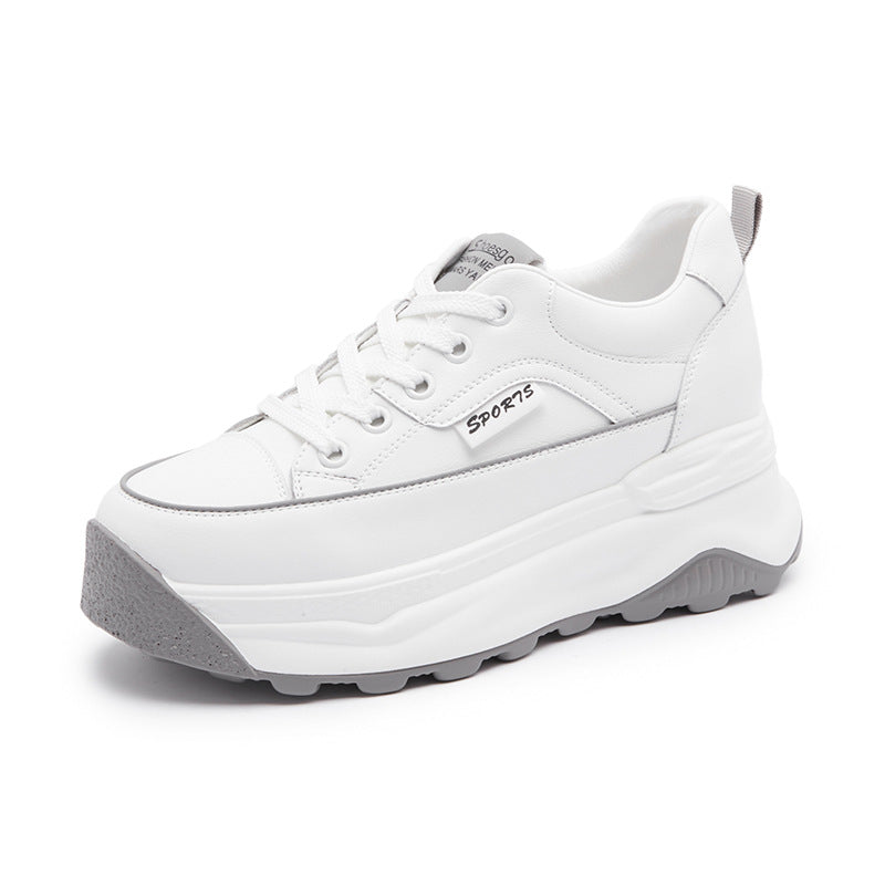 Women's Hidden White Genuine Fashionable Platform Sports Casual Shoes