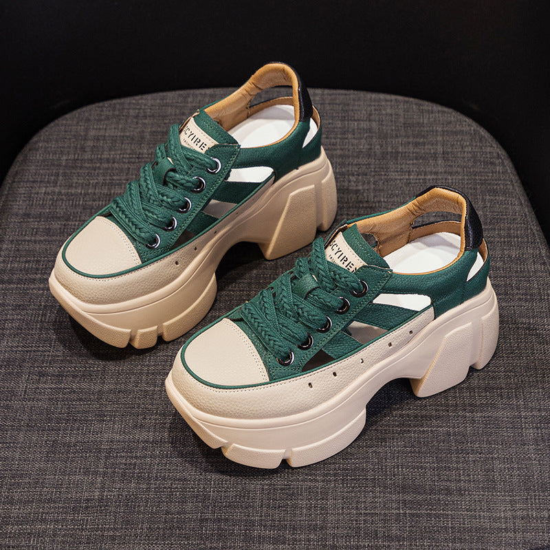 Women's Thick Bottom Summer Wear Hollow Out Dad Women's Casual Shoes