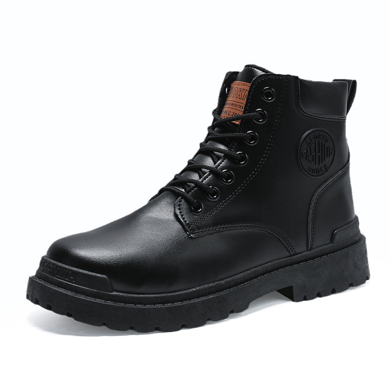 Men's Autumn Martin British Style Black Trendy Boots