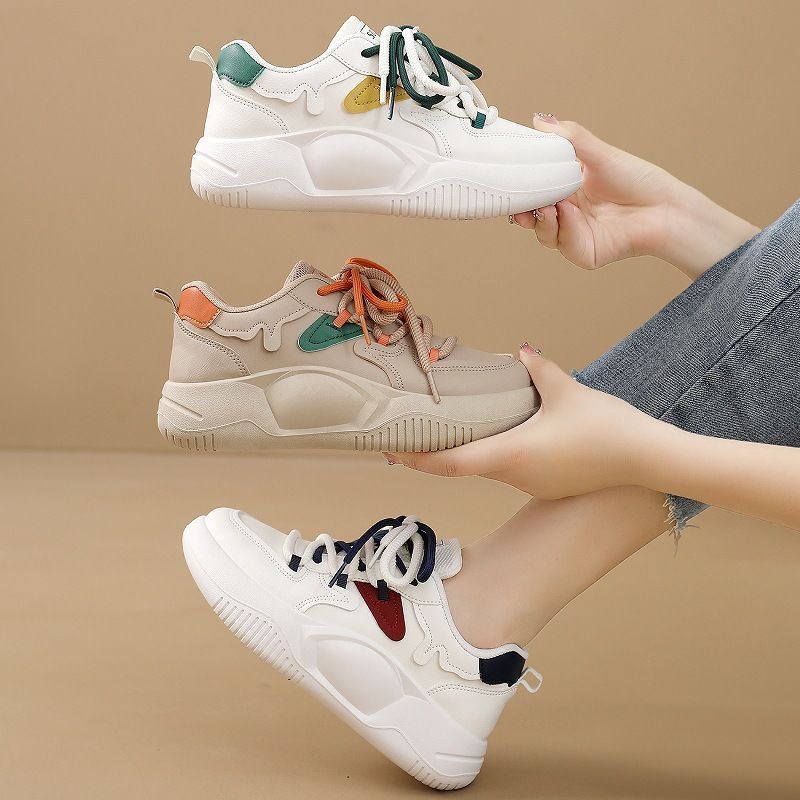 Women's Genuine Platform White Dad Spring Sneakers