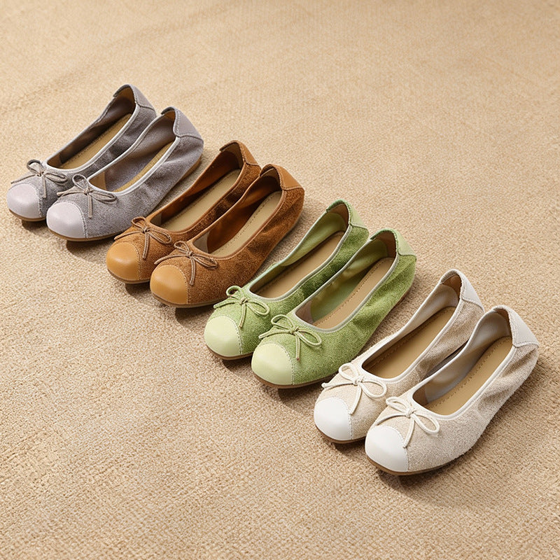 Women's Slip-on Genuine Shallow Mouth Pumps Soft Women's Casual Shoes