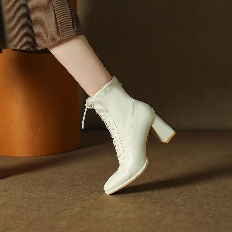 Trendy Stylish Glamorous Attractive Classic Winter Women's Leather Boots