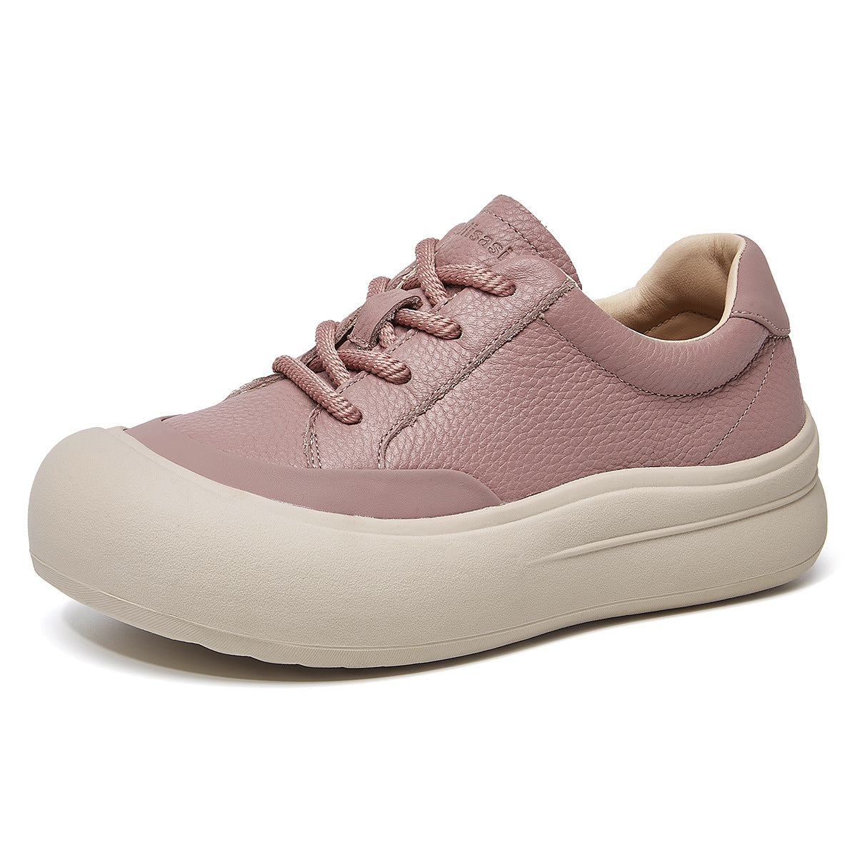 Women's Sports White For Fashion Round Head Thick Bottom Height Increasing Women's Casual Shoes