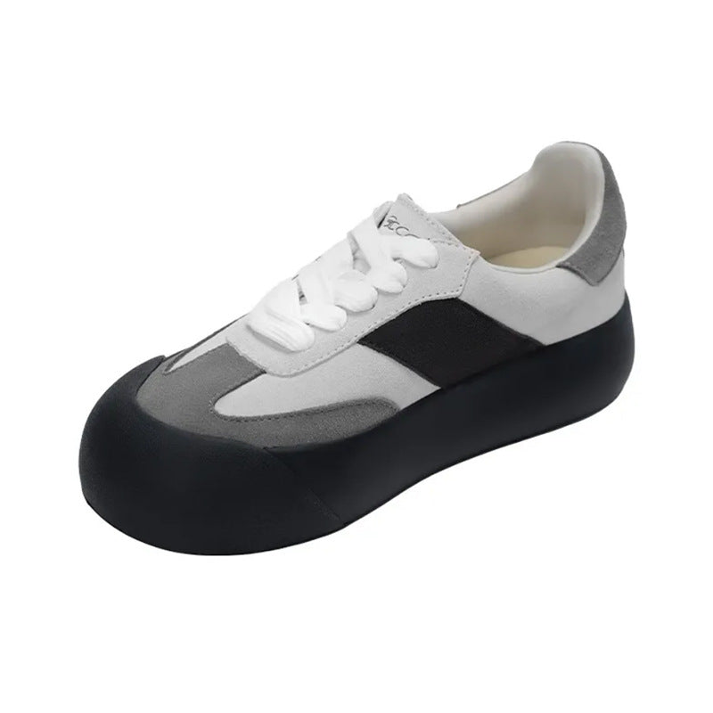 Rose Salt Puffy Preppy Style German Training Outer Wear Retro Women's Casual Shoes