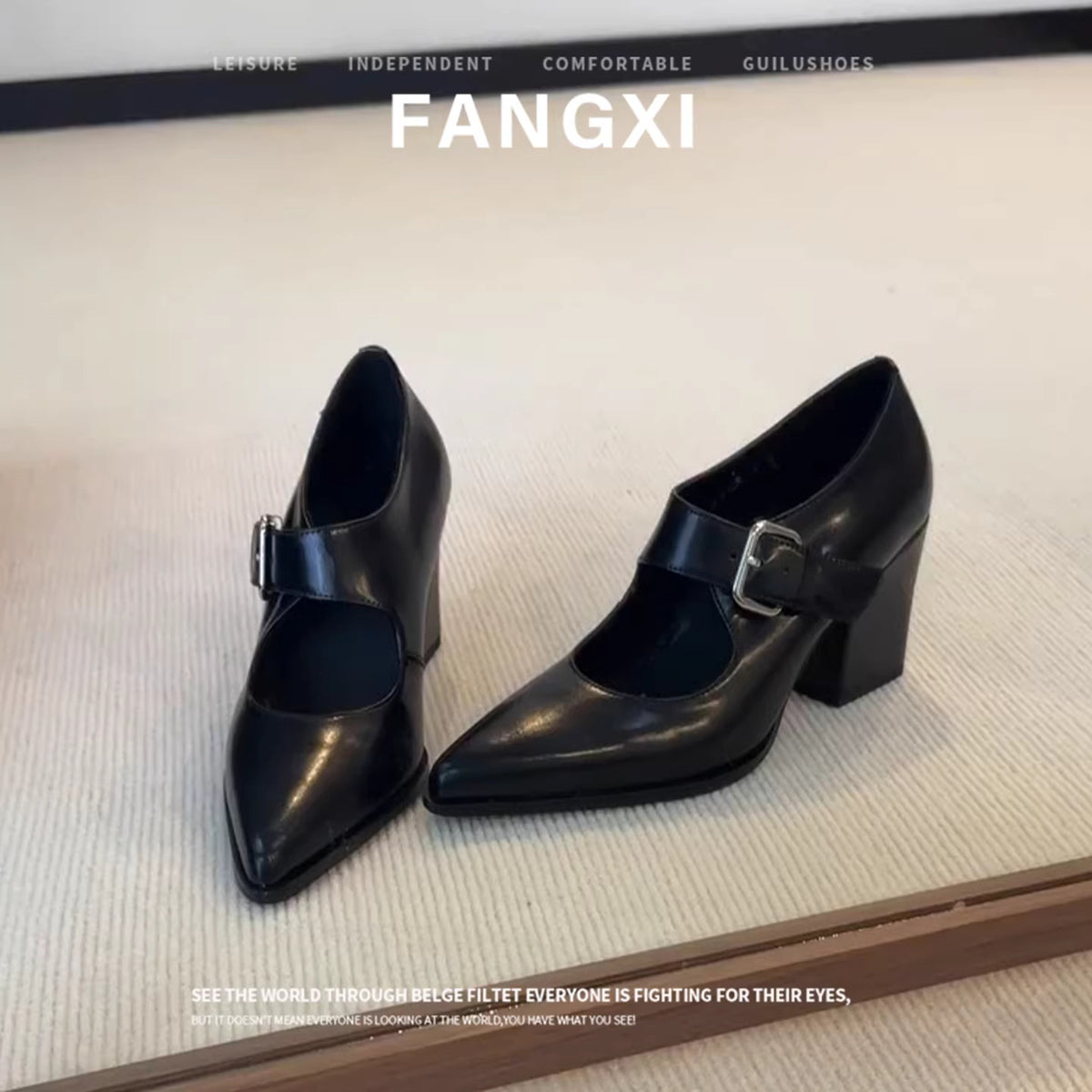 Women's Style Pointed Toe Mary Jane Shallow Mouth Women's Fashion Shoes