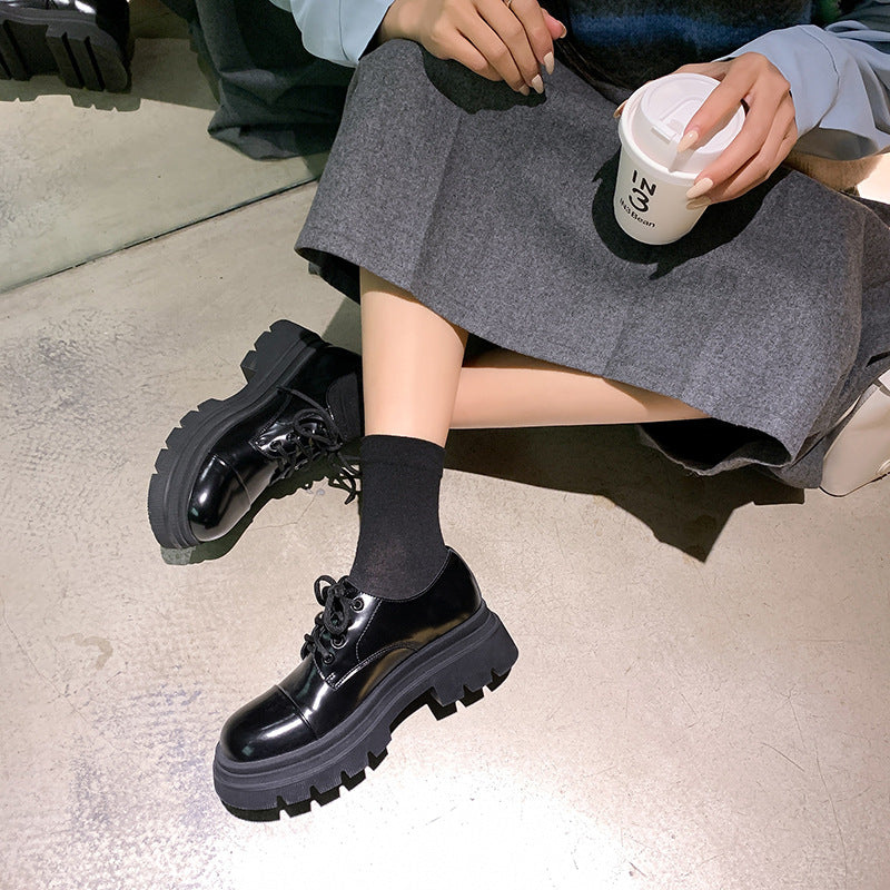 Style Female College Lace Up Platform Women's Shoes