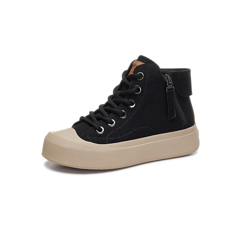 Women's Platform Martin Genuine British Retro Big Toe Ankle Women's Casual Shoes