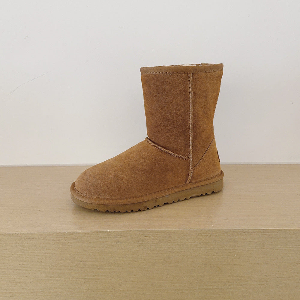 Women's Plus Size Classic Length High Top Genuine Veet For Warmth Women's Snow Boots