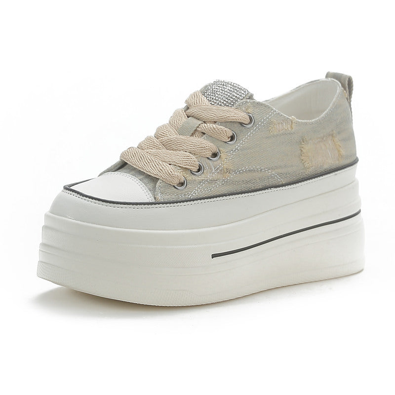 Women's Height Increasing Insole Platform White Dad Men's Shoes