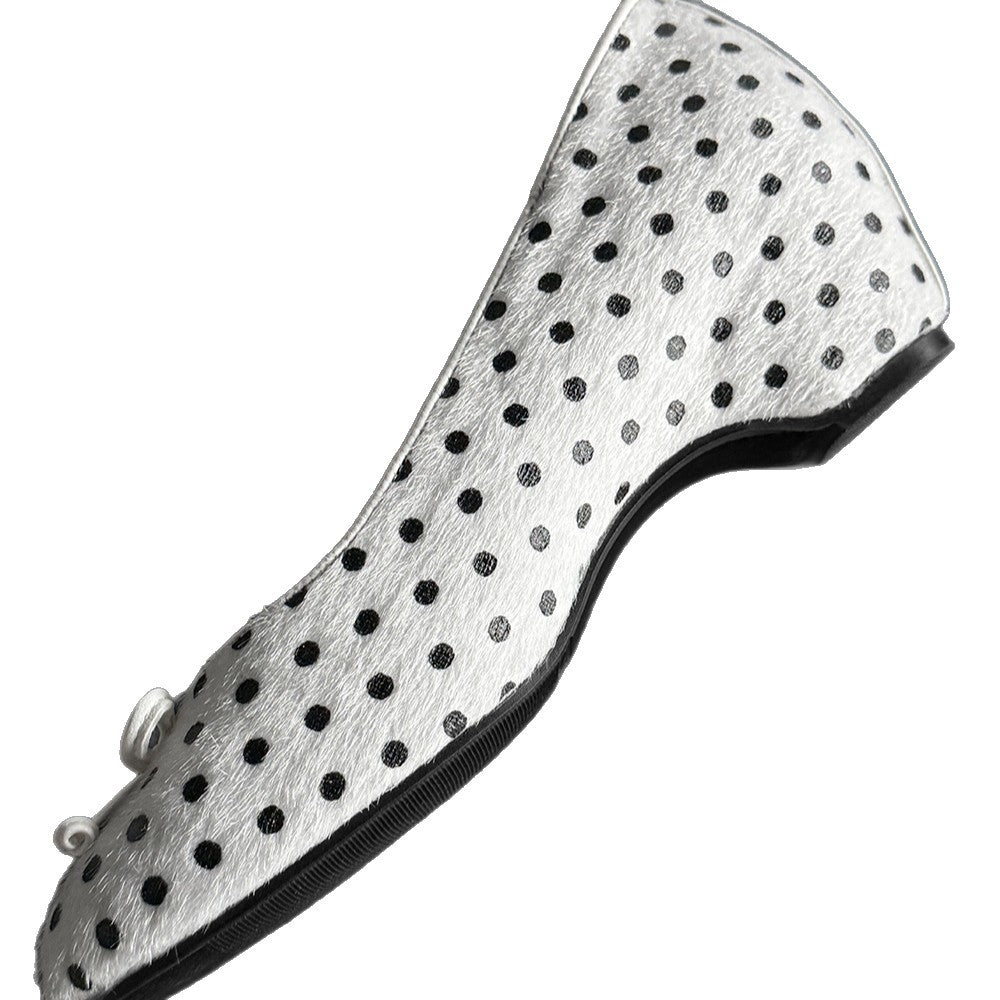 Dot Height Increasing Insole Mary Jane Female Vintage Bow Slip-on Women's Casual Shoes
