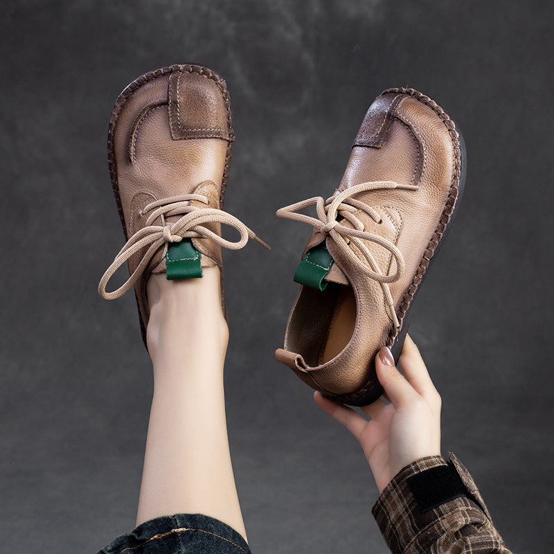 Women's Spring Front Retro Pumps Flat Bottom Casual Shoes