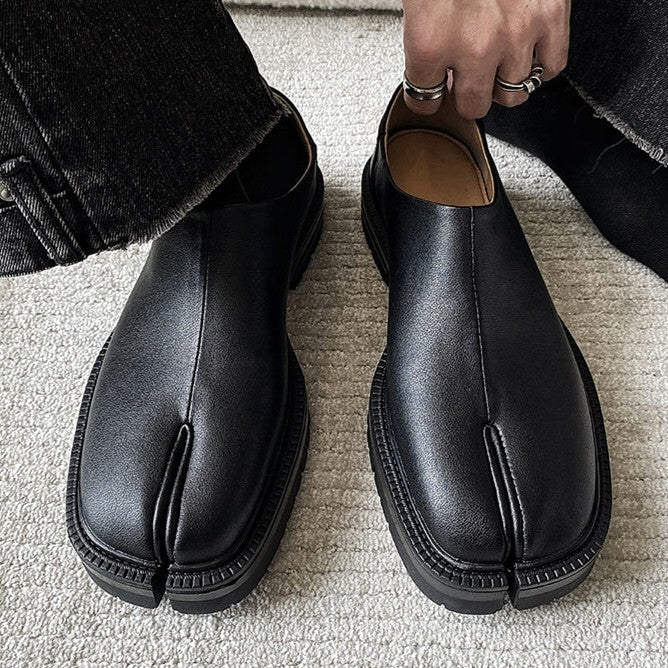 Slip-on Male Female Personality Horseshoe Tide Men's Casual Leather Shoes