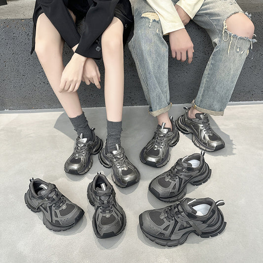Women's Four Thick-soled Couple Dad Fashion Korean Women's Sports Shoes