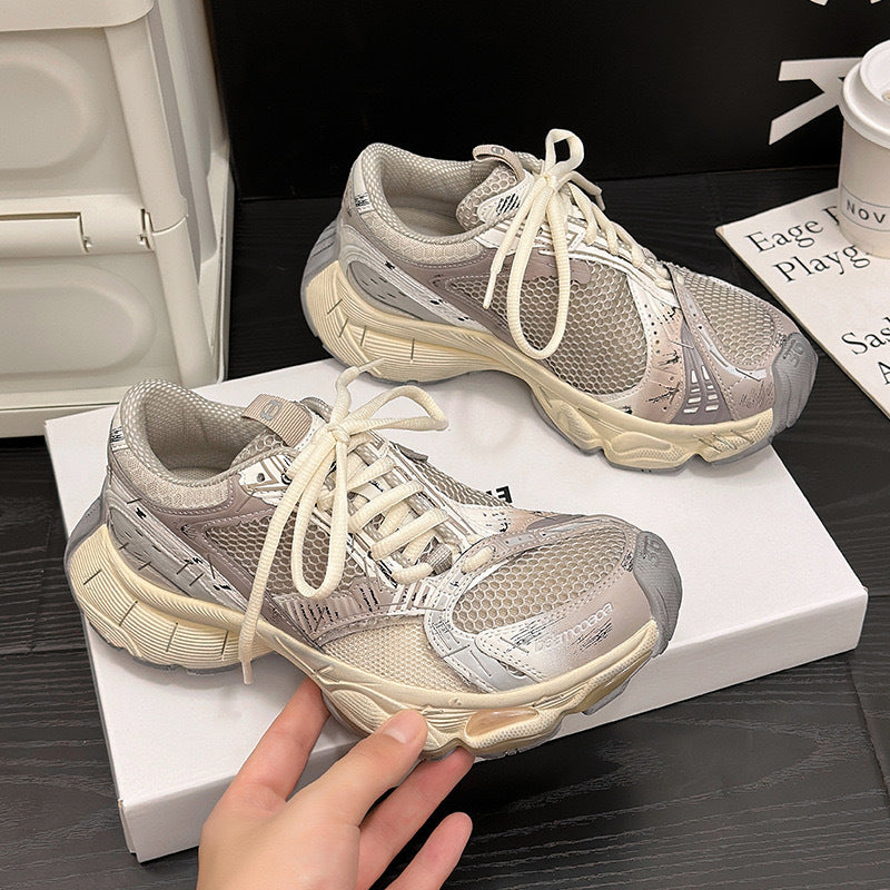 Women's & Men's Stapler Dad Autumn Couple Thick Bottom Elevator Wild Sneakers