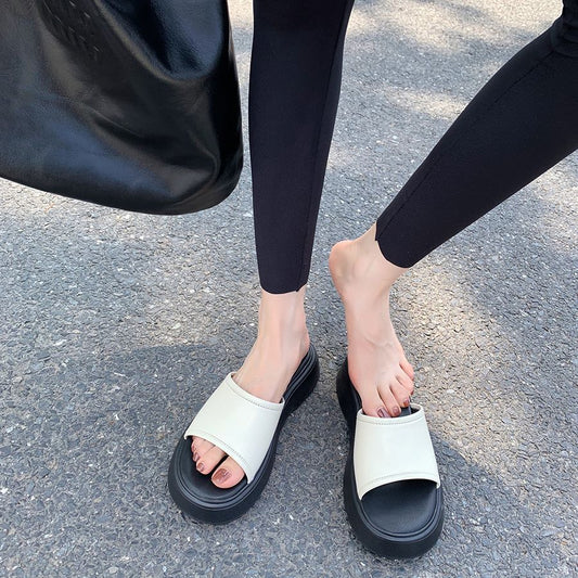 Women's Grape Mom Raise The Bottom Fashion Simple Round Head Slippers