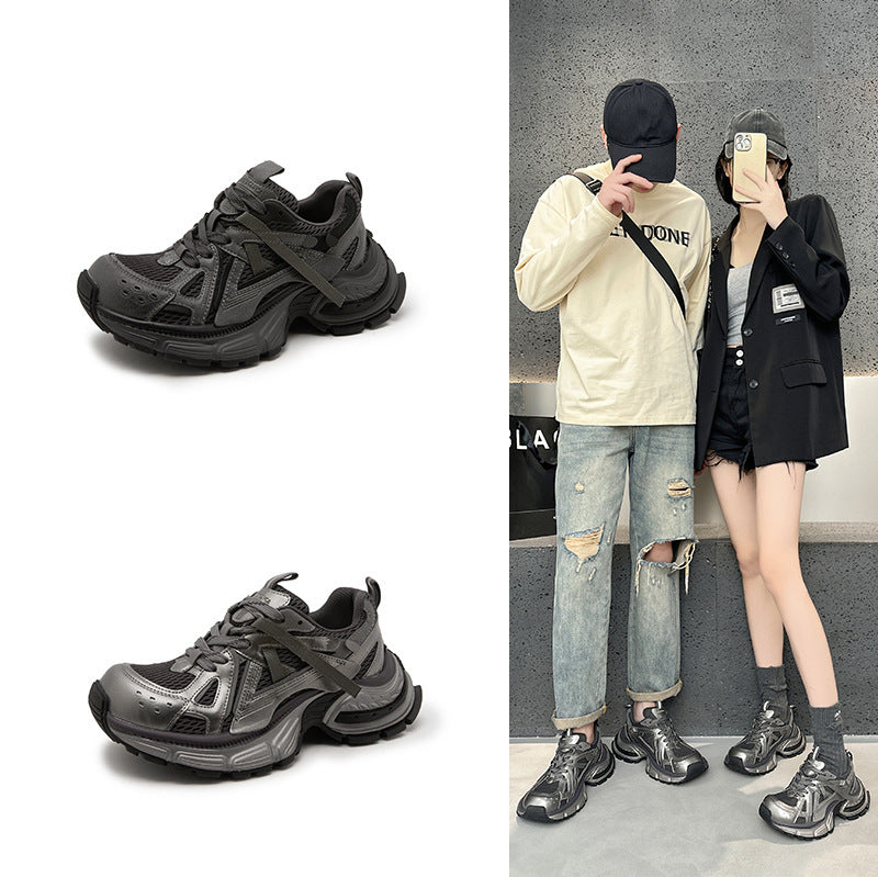 Women's Four Thick-soled Couple Dad Fashion Korean Sneakers