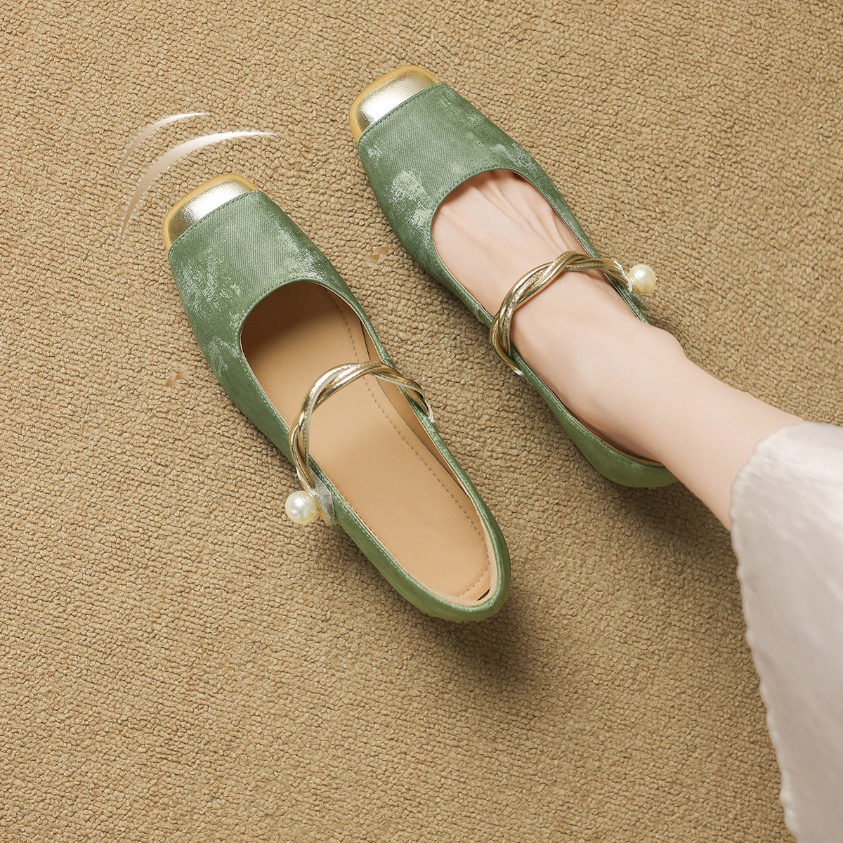 Women's Sheepskin Version Pumps Spring Chinese French Mary Women's Shoes