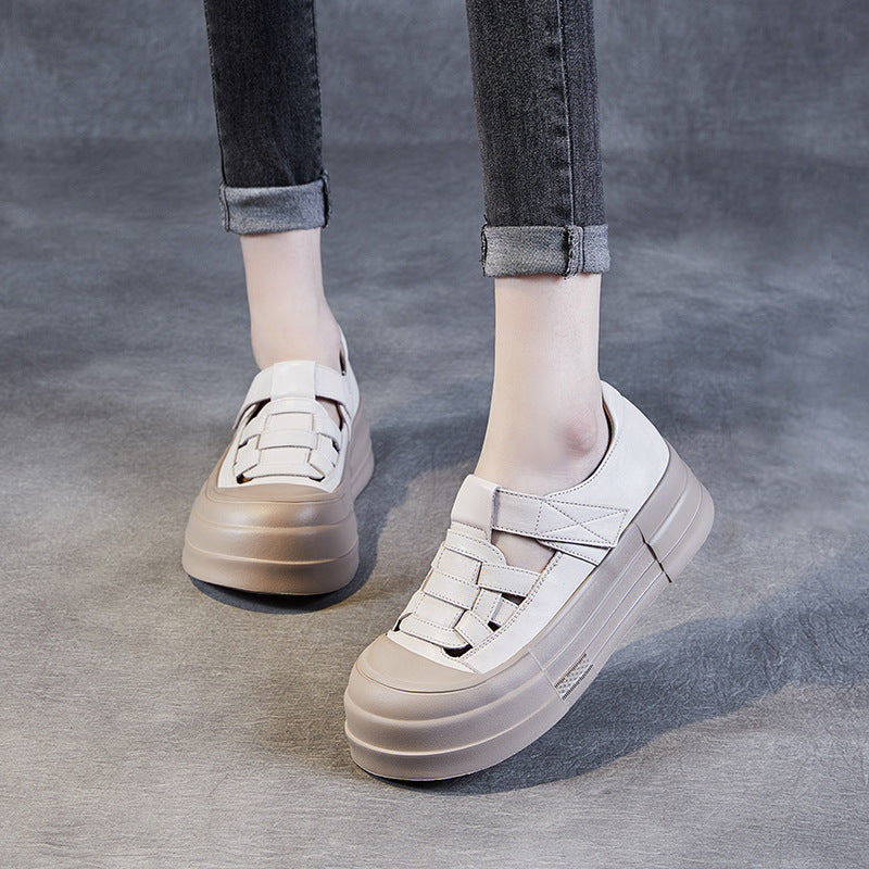 Women's Woven Roman Toe Cap Pitcher Plant Loafers