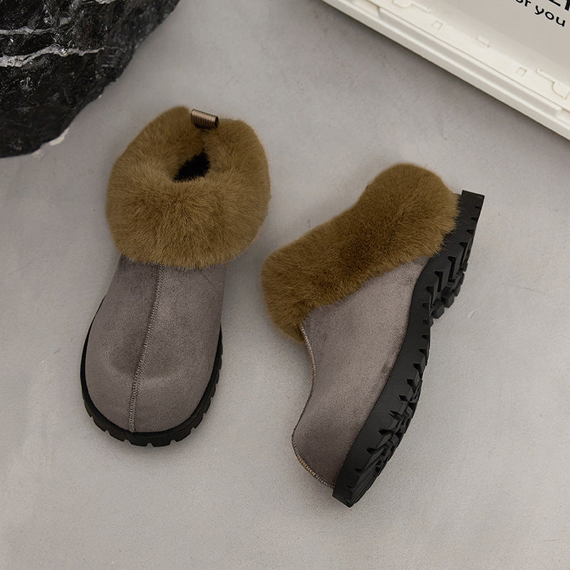 Invisible Height Increasing Step-on Two-way Wear Half Snow Boots