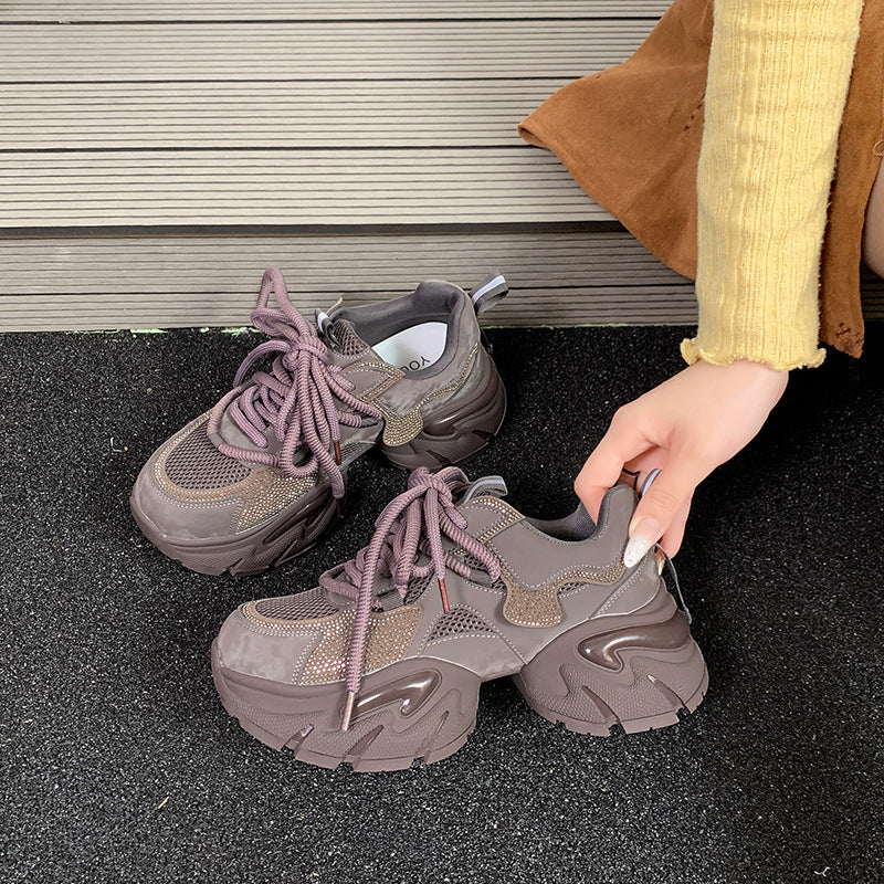 Women's Soft Platform Dad Autumn Versatile Increased Women's Sports Shoes