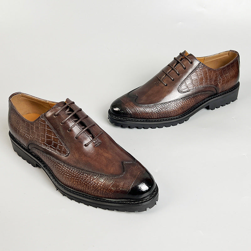 Trendy Beautiful Men's Genuine Pure Cowhide Men's Casual Leather Shoes